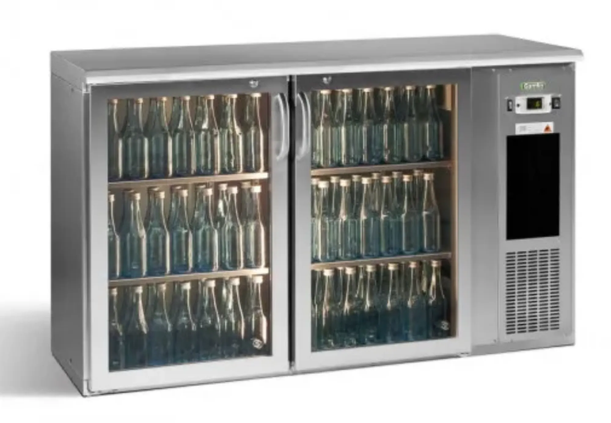 Picture of Gamko E3/22GMUCS84 2 x Glass Door Under Counter Bottle Cooler 364 Litres - E3-22GMUCS84