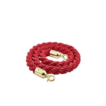Show details for Barrier Rope Red- Brass Plated Ends - BR-RBP Picture of Barrier Rope Red- Brass Plated Ends - BR-RBP