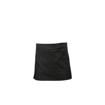Show details for Black Short Apron W/ Split Pocket  70cm x 37cm - NA06 Picture of Black Short Apron W/ Split Pocket  70cm x 37cm - NA06
