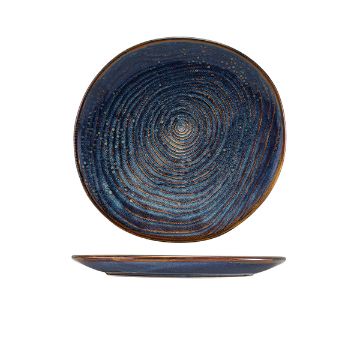 Show details for Terra Porcelain Aqua Blue Organic Plate 25cm - Pack of 6 - CP-PBLG25 Picture of Terra Porcelain Aqua Blue Organic Plate 25cm - Pack of 6 - CP-PBLG25