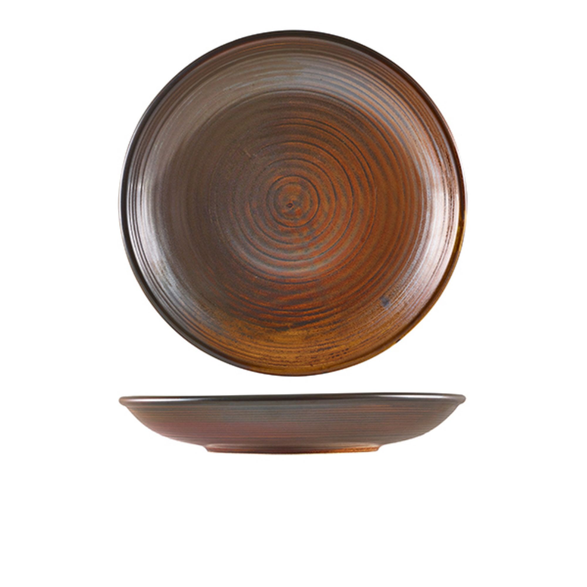 Picture of Terra Porcelain Rustic Copper Deep Coupe Plate 25cm - DC-PRC25