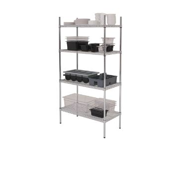 Show details for GenWare 4 Tier Wire Racking 152 x 45 x 183cm - 222-6018 Picture of GenWare 4 Tier Wire Racking 152 x 45 x 183cm - 222-6018