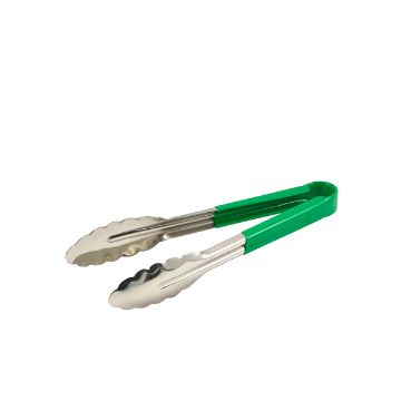 Show details for Genware Colour Coded S/St. Tong 23cm Green - CCT23G Picture of Genware Colour Coded S/St. Tong 23cm Green - CCT23G