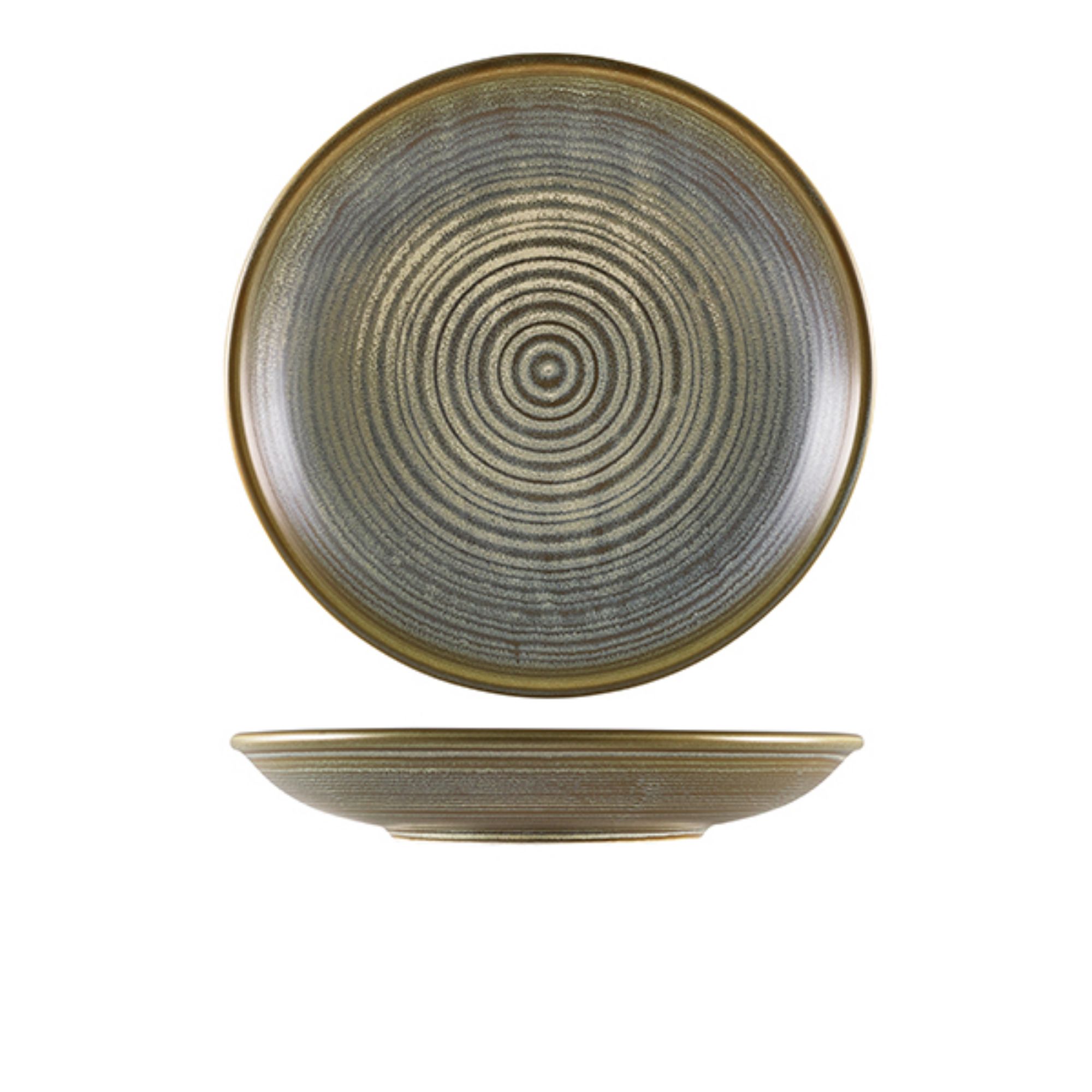 Picture of Terra Porcelain Matt Grey Deep Coupe Plate 25cm - DC-PMG25