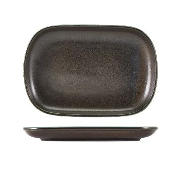 Show details for Terra Porcelain Black Rectangular Plate 24 x 16.5cm - Pack of 12 - RP-PBK24 Picture of Terra Porcelain Black Rectangular Plate 24 x 16.5cm - Pack of 12 - RP-PBK24