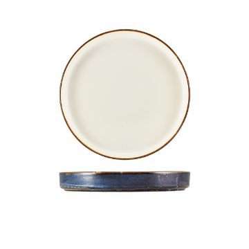 Show details for Terra Porcelain Aqua Blue Two Tone Presentation Plate 18cm - Pack of 6 - PRT-PBL18 Picture of Terra Porcelain Aqua Blue Two Tone Presentation Plate 18cm - Pack of 6 - PRT-PBL18