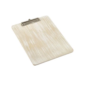 Show details for White Wash Wooden Menu Clipboard A4 24x32x0.6cm - WMC24W Picture of White Wash Wooden Menu Clipboard A4 24x32x0.6cm - WMC24W