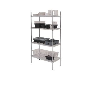 Show details for GenWare 4 Tier Wire Racking 122 x 45 x 183cm - 222-4818 Picture of GenWare 4 Tier Wire Racking 122 x 45 x 183cm - 222-4818