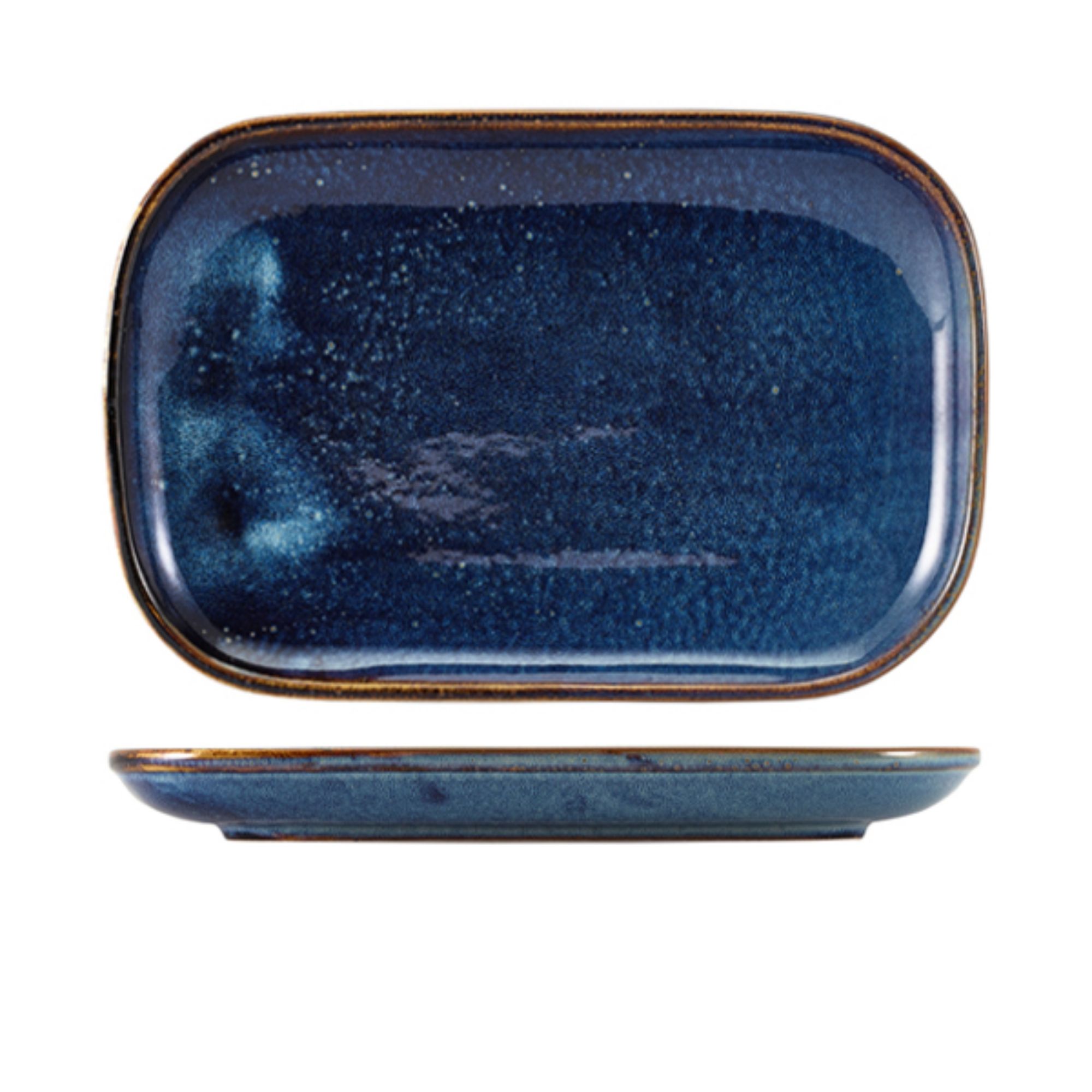 Picture of Terra Porcelain Aqua Blue Rectangular Plate 29 x 19.5cm - RP-PBL29