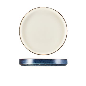 Show details for Terra Porcelain Aqua Blue Two Tone Presentation Plate 21cm - Pack of 6 - PRT-PBL21 Picture of Terra Porcelain Aqua Blue Two Tone Presentation Plate 21cm - Pack of 6 - PRT-PBL21