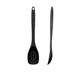 Show details for Black Silicone Slotted Spoon 30cm - UT300102 Picture of Black Silicone Slotted Spoon 30cm - UT300102