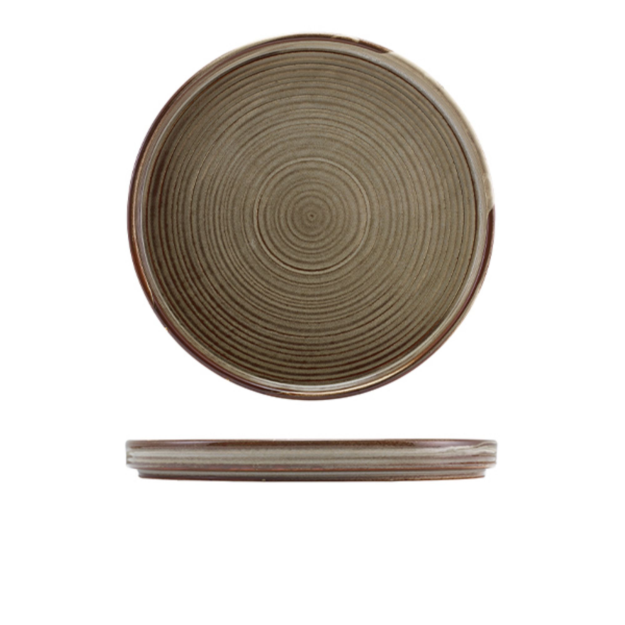 Picture of Terra Porcelain Grey Low Presentation Plate 25cm - LP-PG25