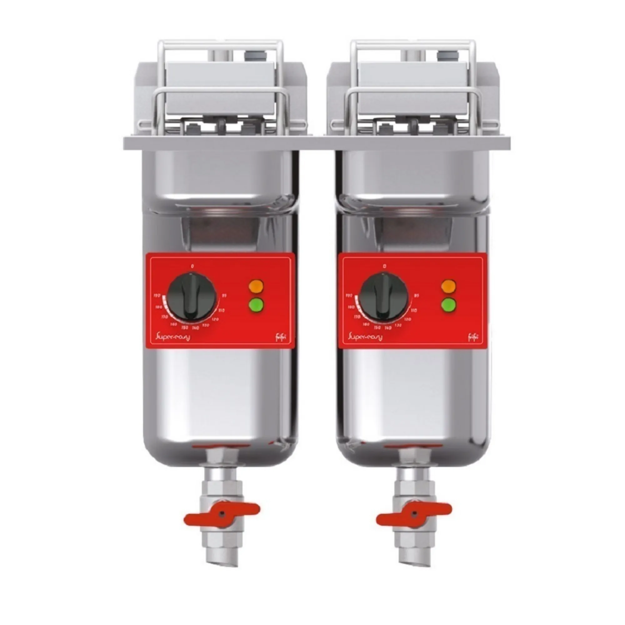 Picture of FriFri Super Easy 422 Electric Drop-in Twin Tank Fryer without Filtration - 2 Baskets - W 400 mm - 2 x 11.0 kW - SD422H32N0
