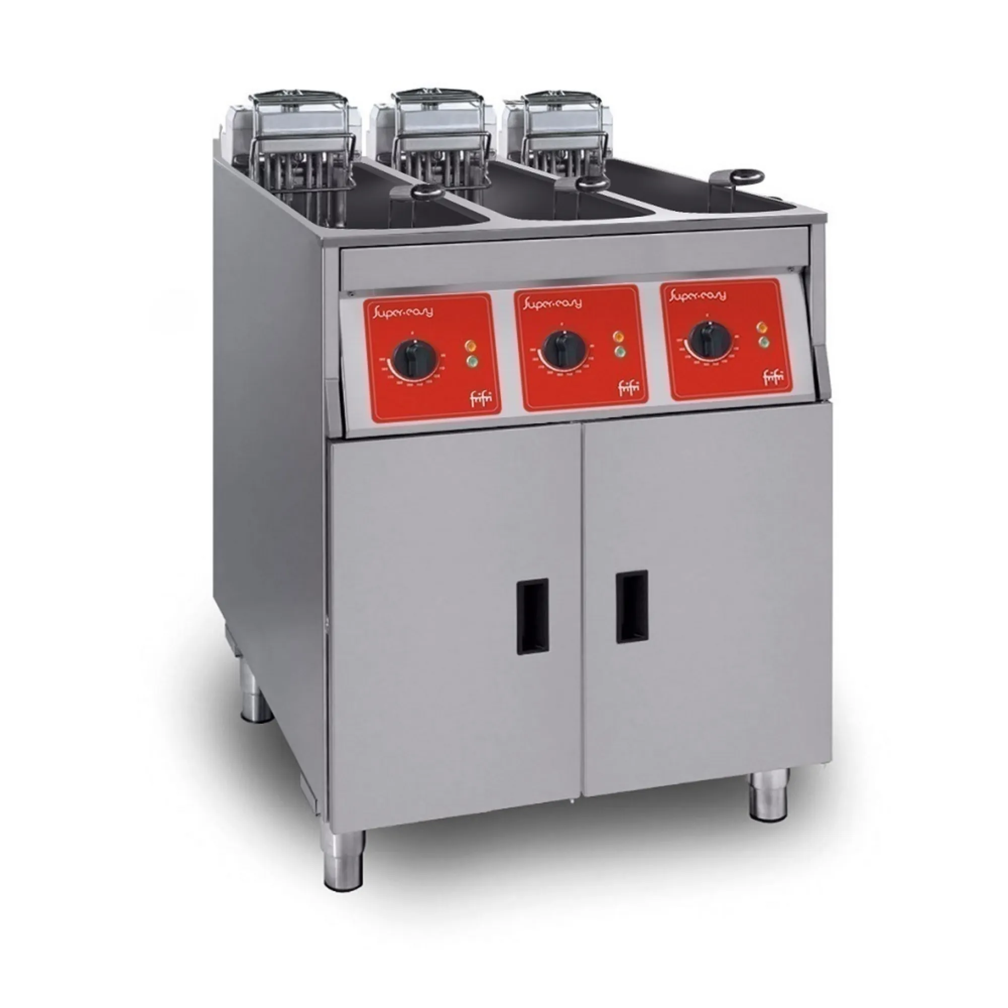 Picture of FriFri Super Easy 633 Electric Free-standing Triple Tank Fryer without Filtration - 3 Baskets - W 600 mm - 22.5 kW - SL633L31N0
