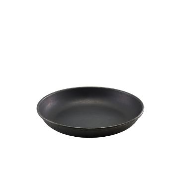 Show details for GenWare Black Vintage Steel Coupe Plate 20cm - Pack of 12 - SCP20BKV Picture of GenWare Black Vintage Steel Coupe Plate 20cm - Pack of 12 - SCP20BKV