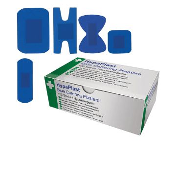 Show details for Blue Detectable Plasters Mix 5 Types Box 100 - FAPLMIX Picture of Blue Detectable Plasters Mix 5 Types Box 100 - FAPLMIX