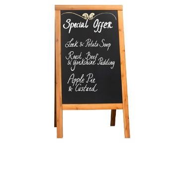 Show details for Sandwich A-Board 70X120cm Teak - SBS-TE-120 Picture of Sandwich A-Board 70X120cm Teak - SBS-TE-120