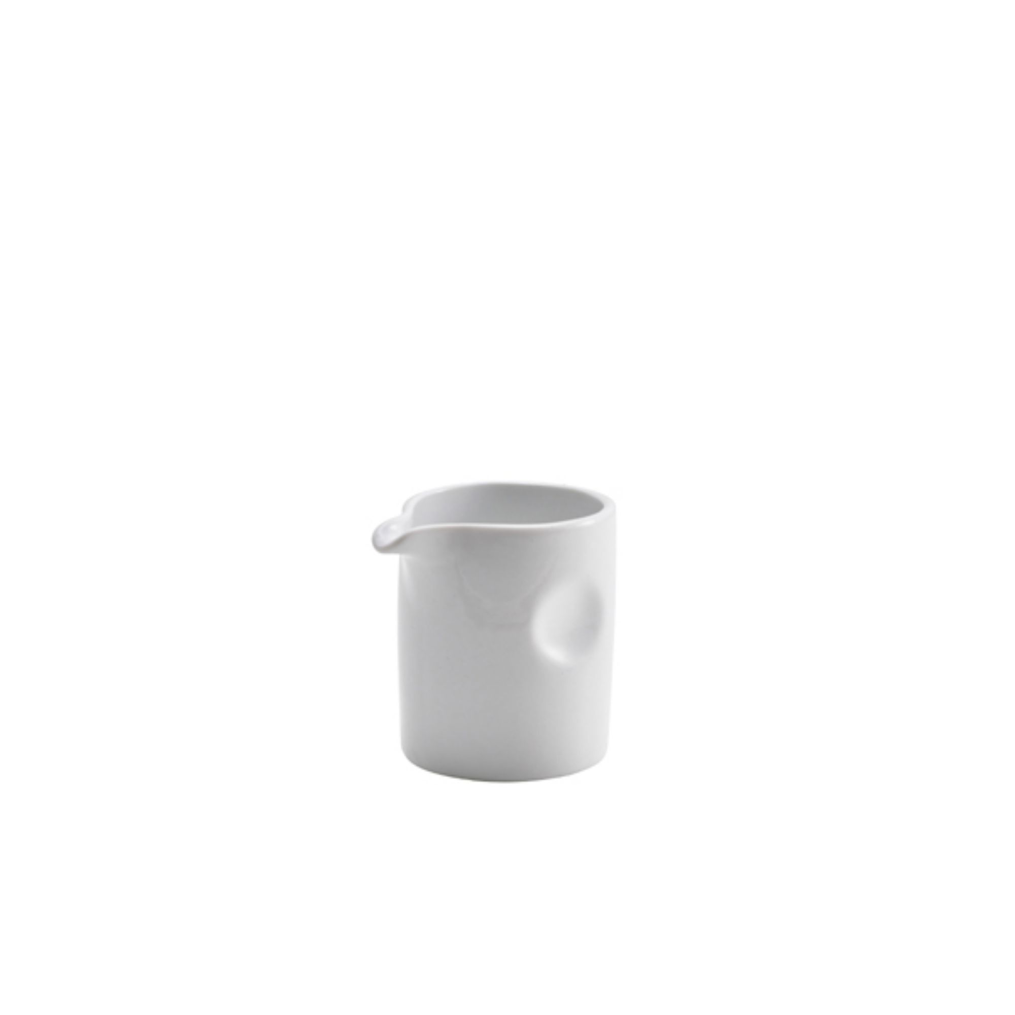 Picture of Genware Porcelain Pinched Solid Milk Jug 8.5cl/3oz - 21-102