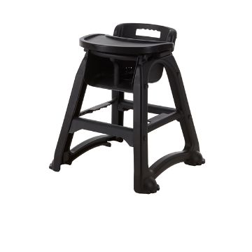 Show details for GenWare Black PP Stackable High Chair - HCHAIR-PPBK Picture of GenWare Black PP Stackable High Chair - HCHAIR-PPBK