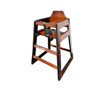 Show details for Wooden High Chair - Dark Wood - HCHAIR-DW Picture of Wooden High Chair - Dark Wood - HCHAIR-DW