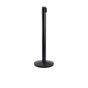 Show details for Black Barrier Post - Retractable Black Belt - Pack of 2 - BP-BLTBBK Picture of Black Barrier Post - Retractable Black Belt - Pack of 2 - BP-BLTBBK