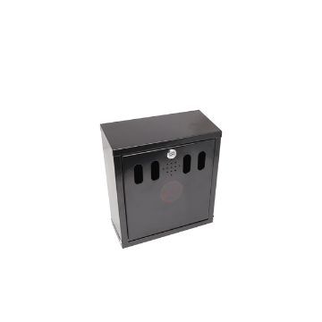 Show details for Genware Black Wall-Mounted Outdoor Ashtray - AT-WM-BLK Picture of Genware Black Wall-Mounted Outdoor Ashtray - AT-WM-BLK