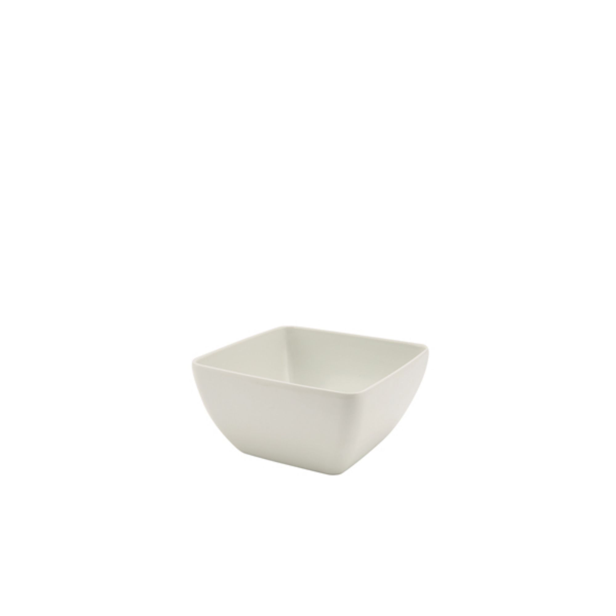 Picture of White Melamine Curved Square Bowl 15cm - MELSQB-15