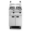 Picture of Lincat Opus 800 Propane Gas Free-standing Twin Tank Fryer with Pumped Filtration - 2 Baskets - W 600 mm - 32.0 kW - OG8111/OP2/P