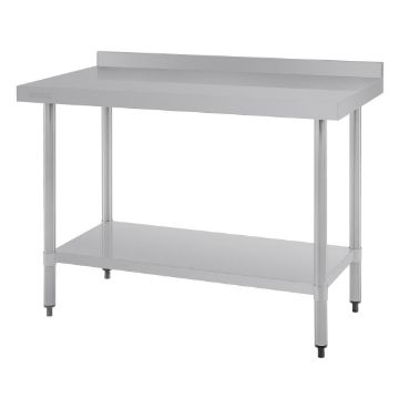 Show details for Vogue Stainless Steel Prep Table with Upstand 1200mm - T381 Picture of Vogue Stainless Steel Prep Table with Upstand 1200mm - T381