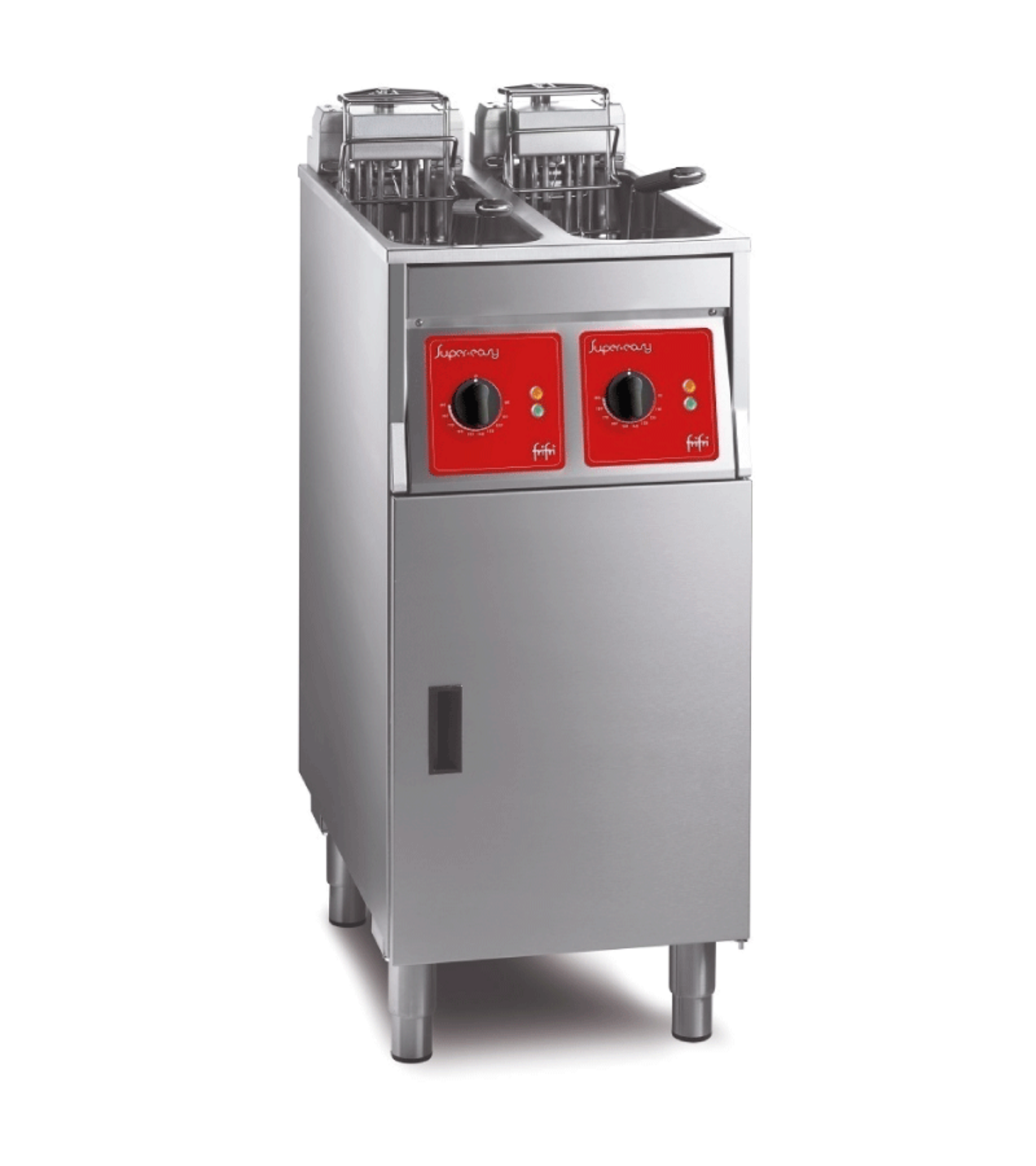 Picture of FriFri Super Easy 422 Electric Free-standing Twin Tank Fryer with Filtration - 2 Baskets - W 400 mm - 2 x 7.5 kW - SL422L32G0