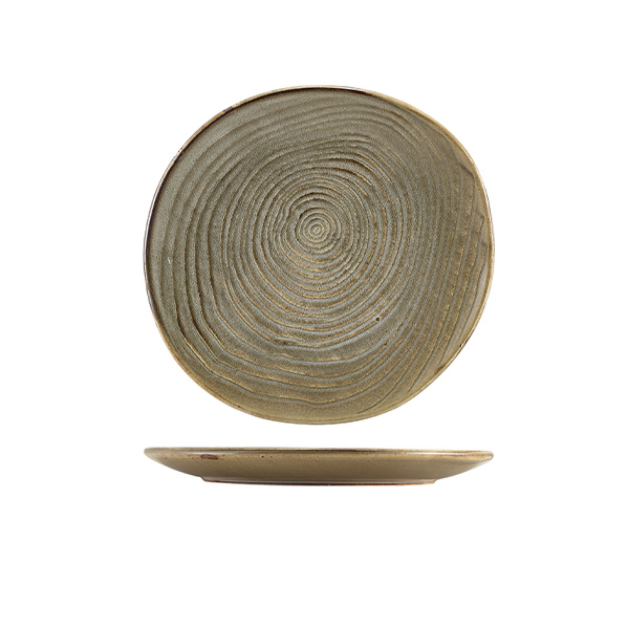 Picture of Terra Porcelain Grey Organic Plate 21cm - CP-PGG21