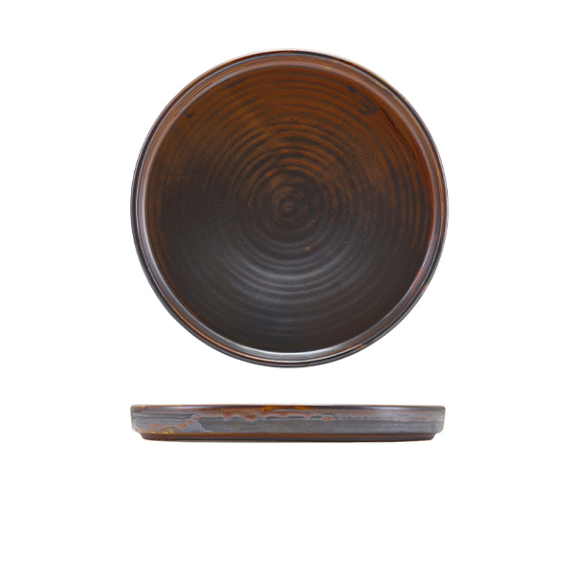 Picture of Terra Porcelain Rustic Copper Low Presentation Plate 21cm - LP-PRC21