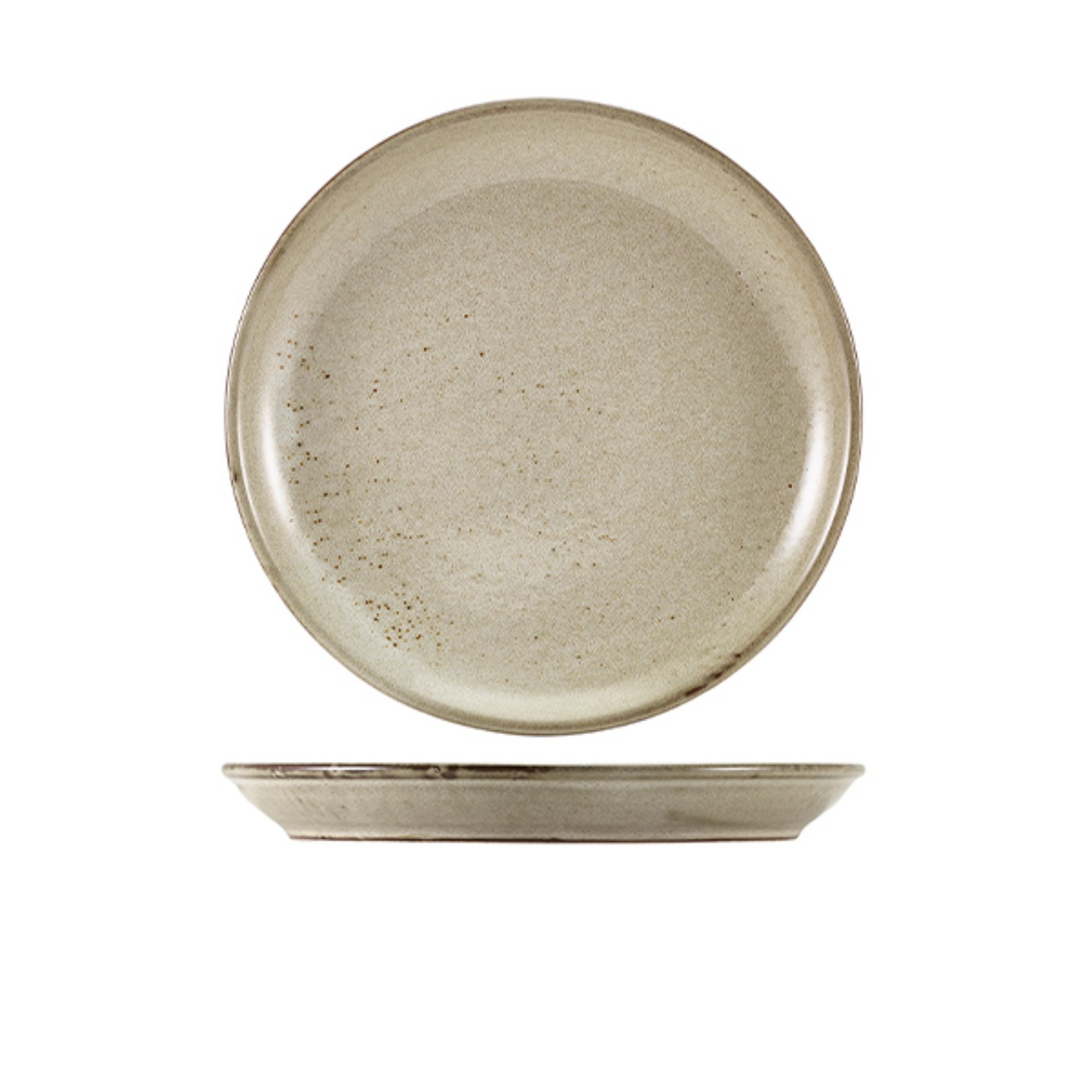Picture of Terra Porcelain Grey Coupe Plate 24cm - CP-PG24
