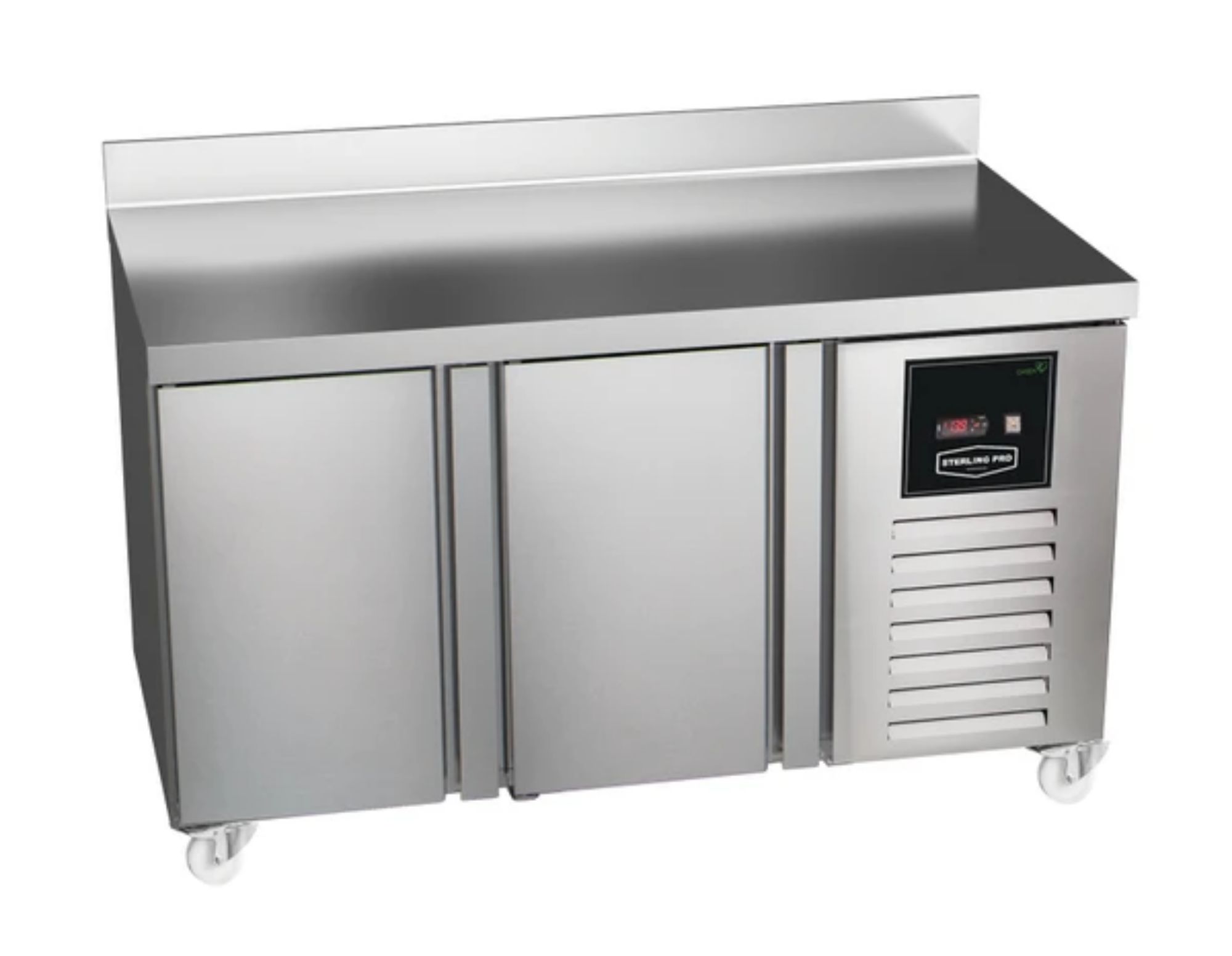 Picture of Sterling Pro Green SPI-7-135-20 2 Door Refrigerated Counter with 100mm Splashback - SPI7SRDOG