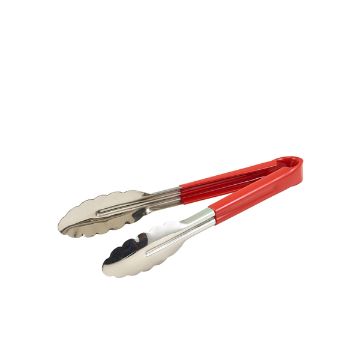 Show details for Genware Colour Coded S/St. Tong 23cm Red - CCT23R Picture of Genware Colour Coded S/St. Tong 23cm Red - CCT23R