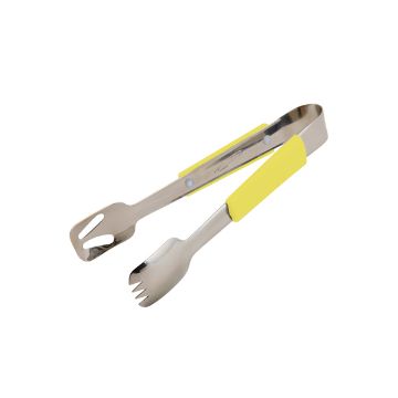 Show details for Genware Plastic Handle Buffet Tongs Yellow - 577-08Y Picture of Genware Plastic Handle Buffet Tongs Yellow - 577-08Y