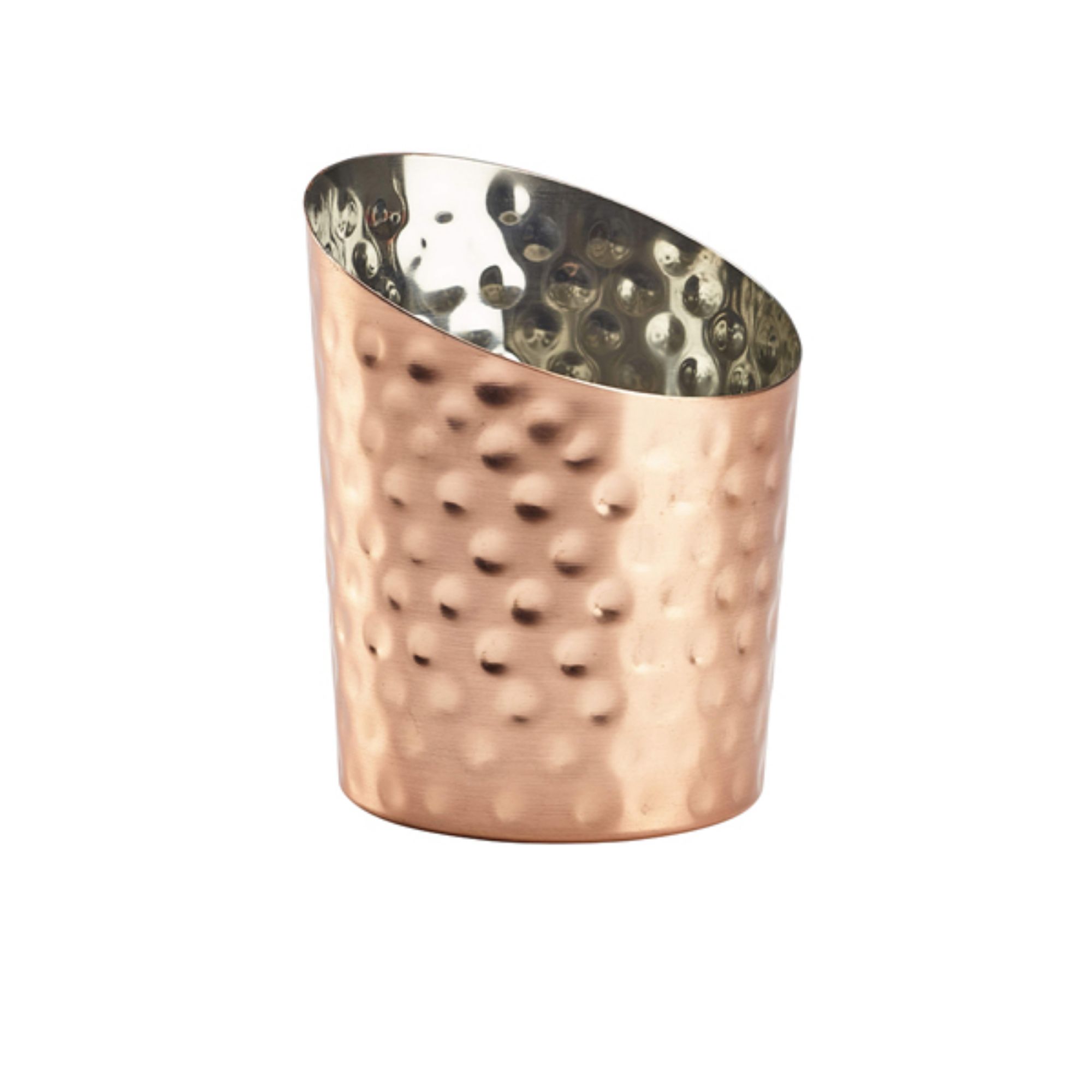 Picture of Hammered Copper Plated Angled Cone 9.5 x 11.6cm (Dia x H) - SVHA10C