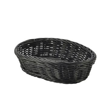 Show details for Black Oval Polywicker Basket 22.5 x 15.5 x 6.5cm - Pack of 6 - PWB-2316BK Picture of Black Oval Polywicker Basket 22.5 x 15.5 x 6.5cm - Pack of 6 - PWB-2316BK