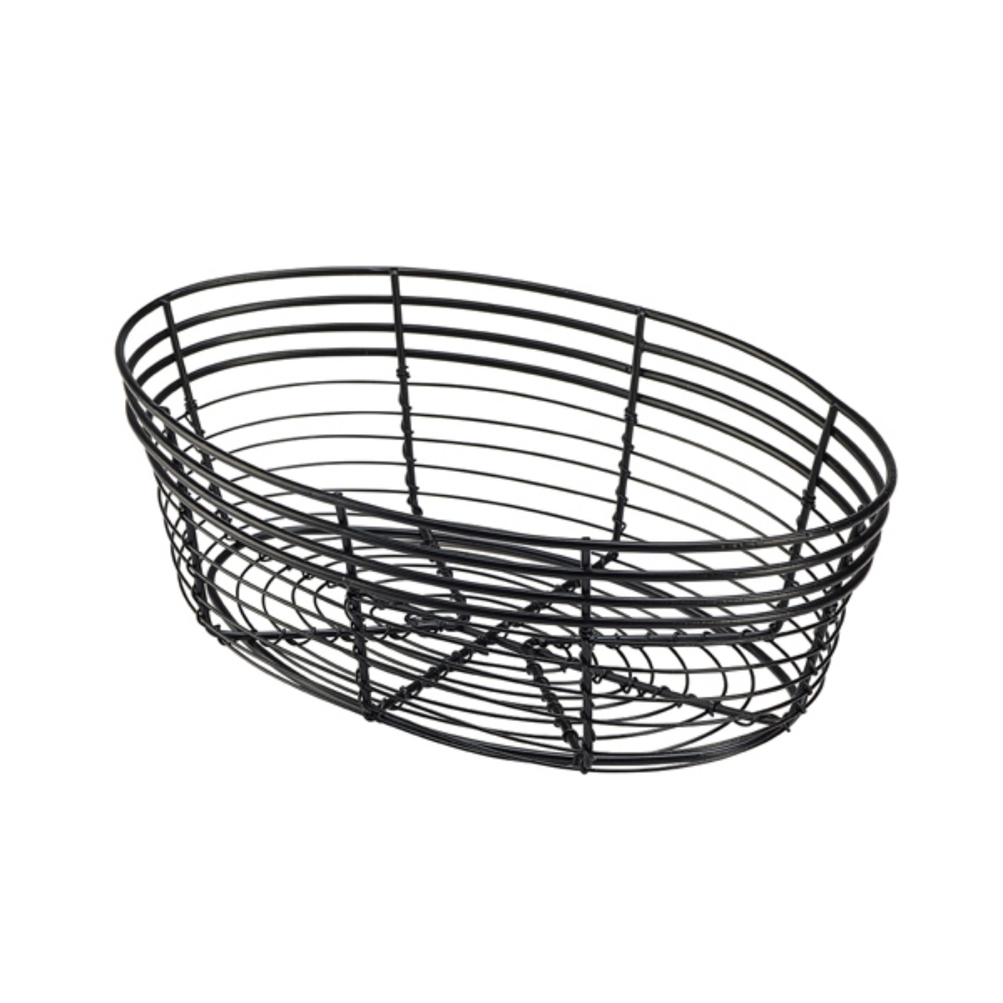 Picture of Wire Basket  Oval 25.5 x 16 x 8cm - WB2516BK