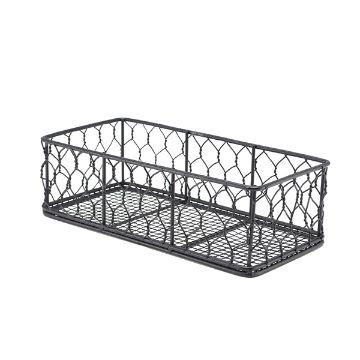 Show details for GenWare Rectangular Black Wire Basket 25 x 12 x 7.5cm - WB2512BK Picture of GenWare Rectangular Black Wire Basket 25 x 12 x 7.5cm - WB2512BK