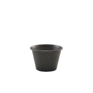 Show details for GenWare Black Vintage Steel Ramekin 71ml/ 2.5oz - Pack of 24 - RAMST2BKV Picture of GenWare Black Vintage Steel Ramekin 71ml/ 2.5oz - Pack of 24 - RAMST2BKV