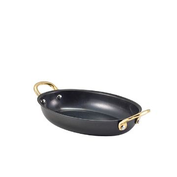 Show details for GenWare Black Vintage Steel Oval Dish 18.5 x 13.5cm - Pack of 6 - SSD18BKV Picture of GenWare Black Vintage Steel Oval Dish 18.5 x 13.5cm - Pack of 6 - SSD18BKV