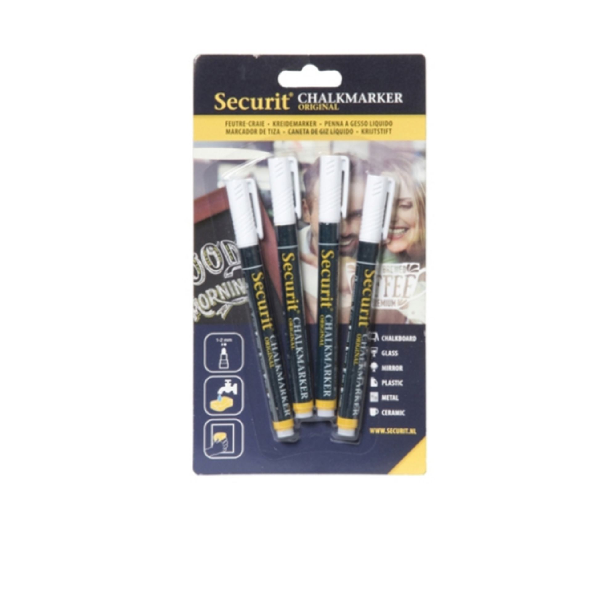 Picture of Chalkmarkers 4 Pack White Small - SMA100-V4-WT
