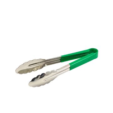 Show details for Genware Colour Coded St/St. Tong 31cm Green - CCT31G Picture of Genware Colour Coded St/St. Tong 31cm Green - CCT31G