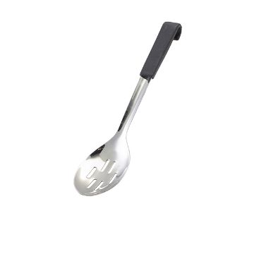 Show details for GenWare Black Handled Slotted Serving Spoon 34cm - 566-05BK Picture of GenWare Black Handled Slotted Serving Spoon 34cm - 566-05BK