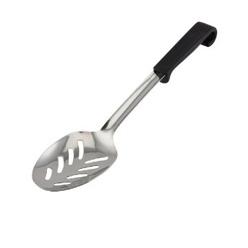 Show details for Genware Plastic Handle Spoon Slotted Black - 577-05 Picture of Genware Plastic Handle Spoon Slotted Black - 577-05