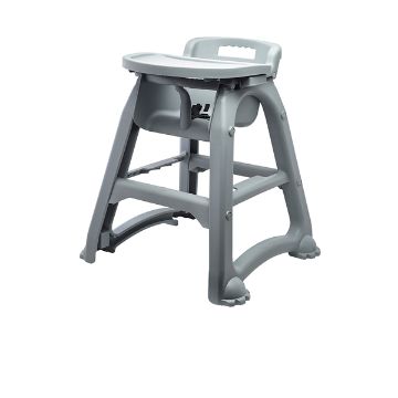 Show details for GenWare Grey PP Stackable High Chair - HCHAIR-PPG Picture of GenWare Grey PP Stackable High Chair - HCHAIR-PPG