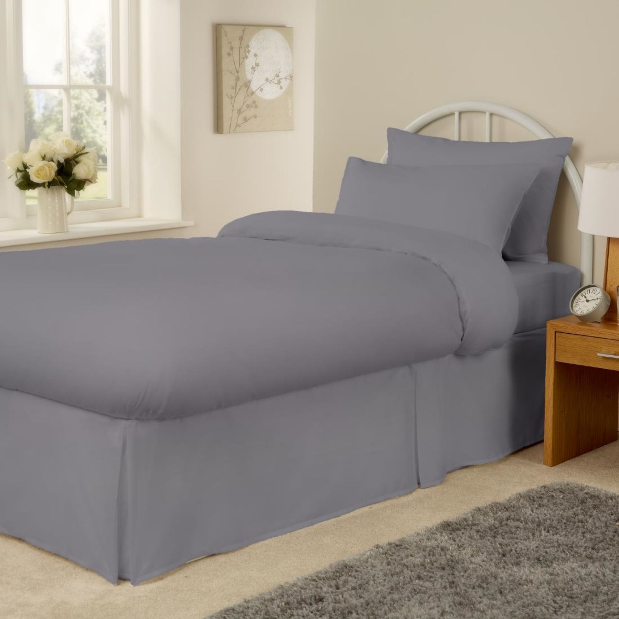 Picture of Mitre Essentials Spectrum Fitted Sheet Grey Double - HB646