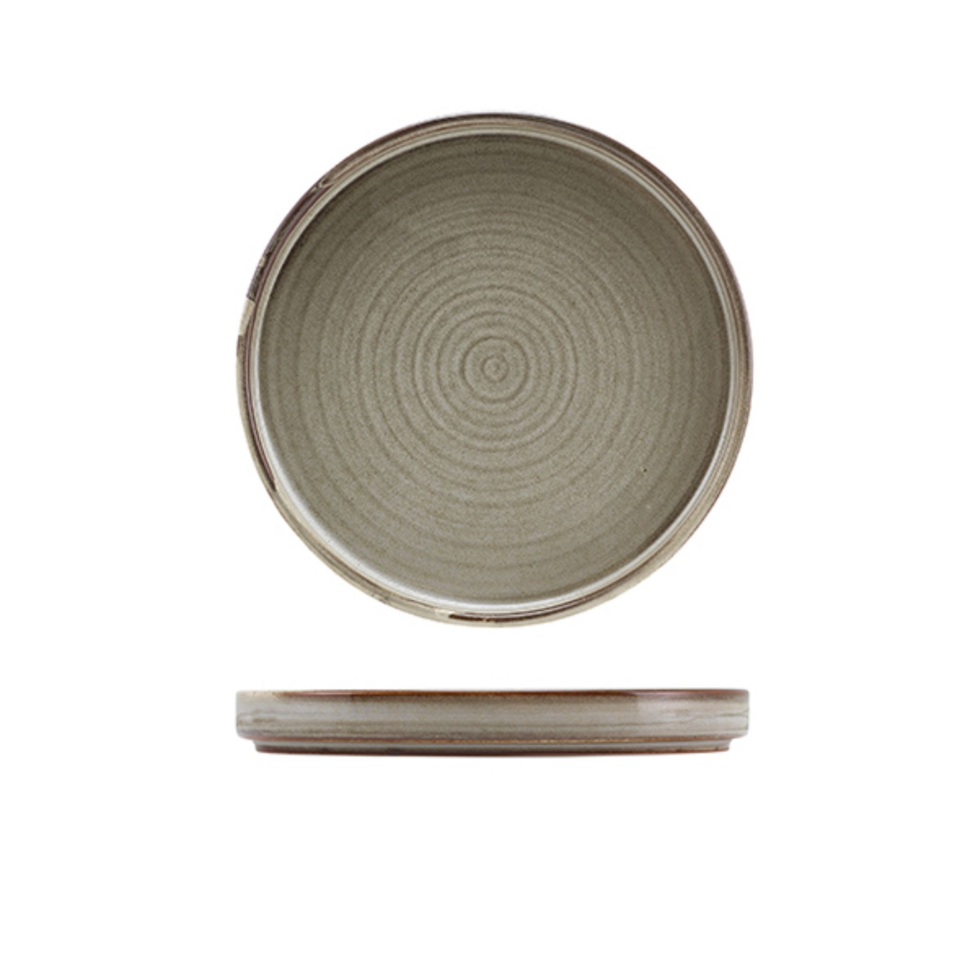 Picture of Terra Porcelain Grey Low Presentation Plate 18cm - LP-PG18