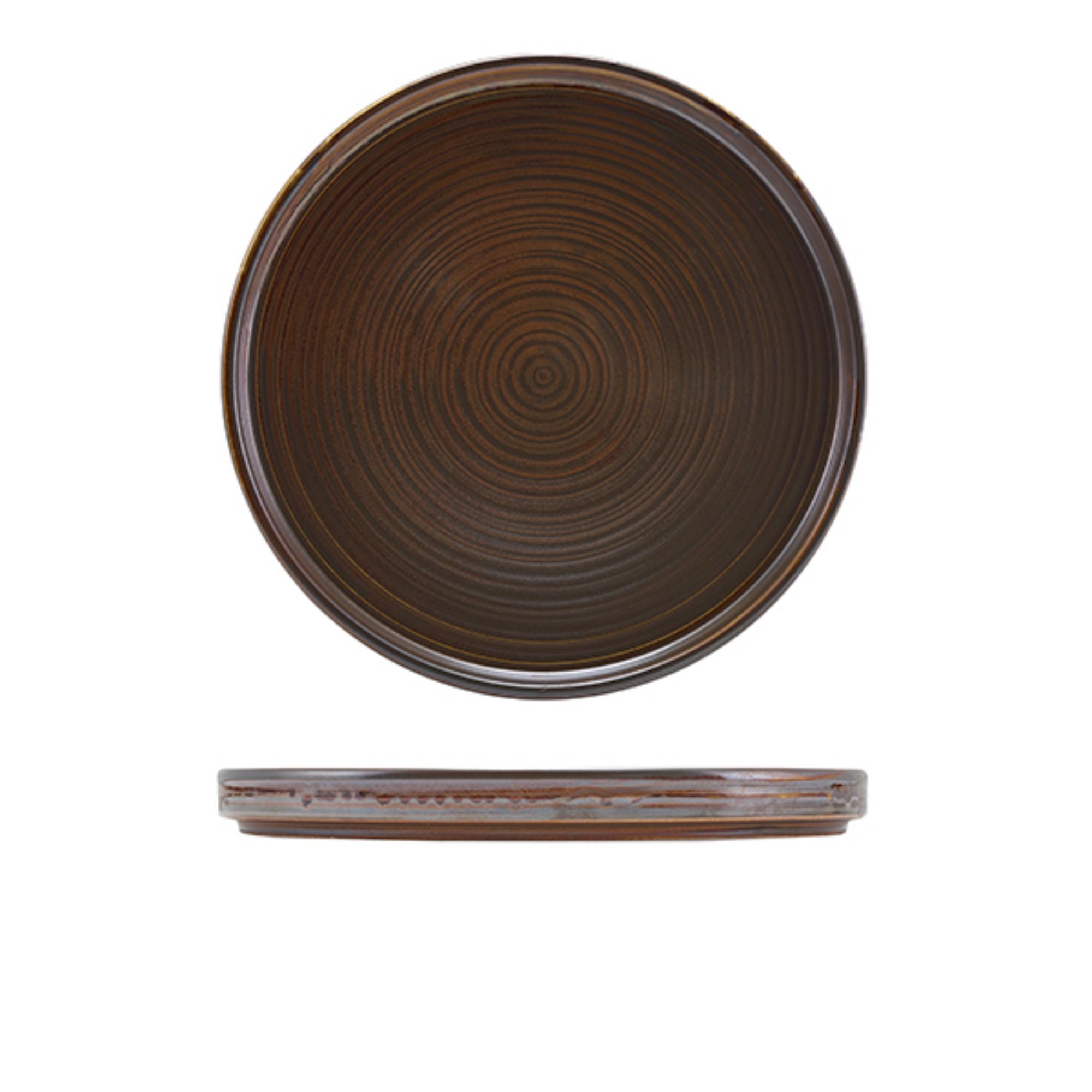 Picture of Terra Porcelain Rustic Copper Low Presentation Plate 25cm - LP-PRC25